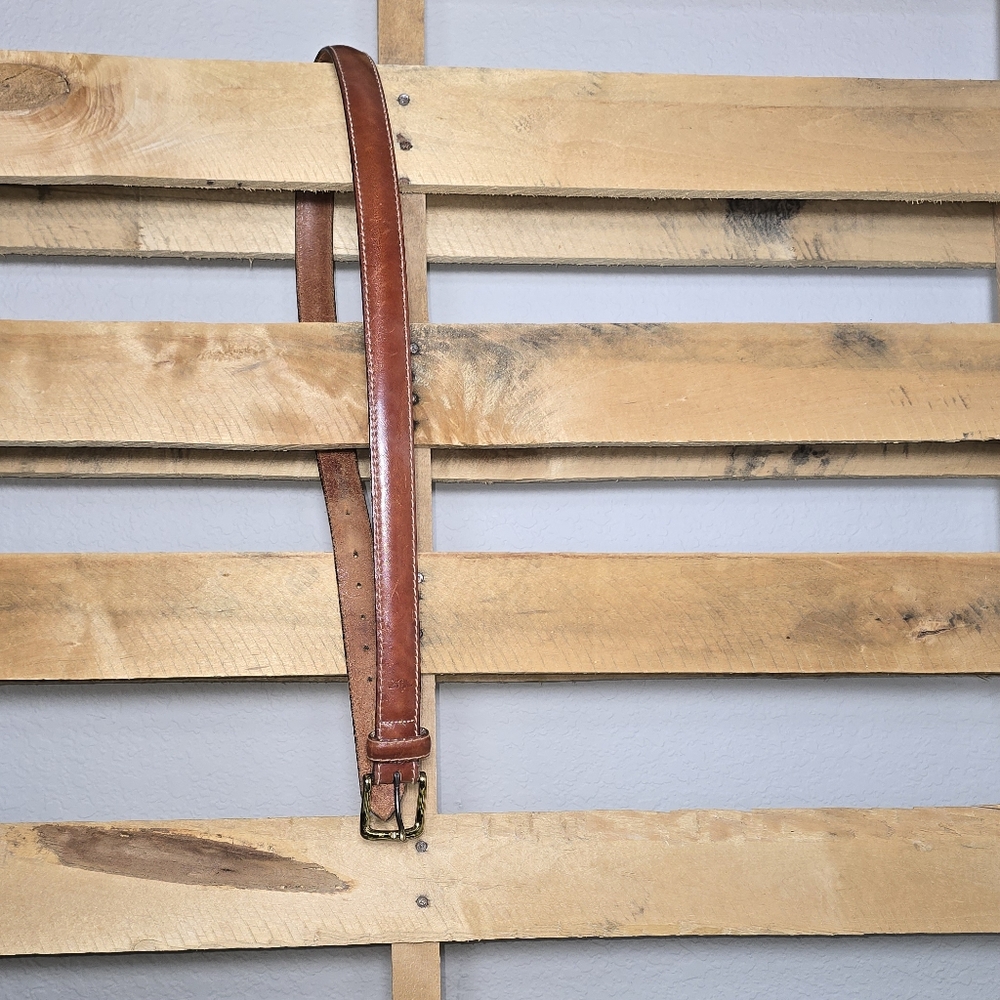 Men's Brown Leather Belt Size:40/100